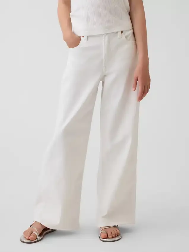 Jeans mit niedriger Leibhöhe und weitem Bein