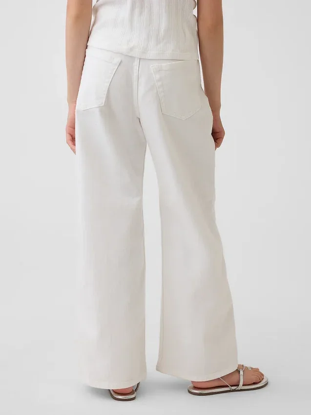 Jeans mit niedriger Leibhöhe und weitem Bein