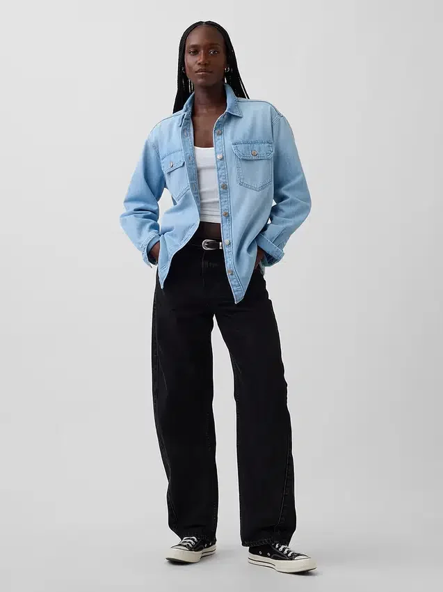 Jeans-Western-Hemdjacke