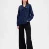 Jeanshemd mit Bindeband