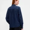 Jeanshemd mit Bindeband