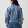 Jeansjacke im Barrel-Sleeve-Stil
