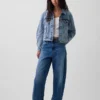 Jeansjacke im Barrel-Sleeve-Stil