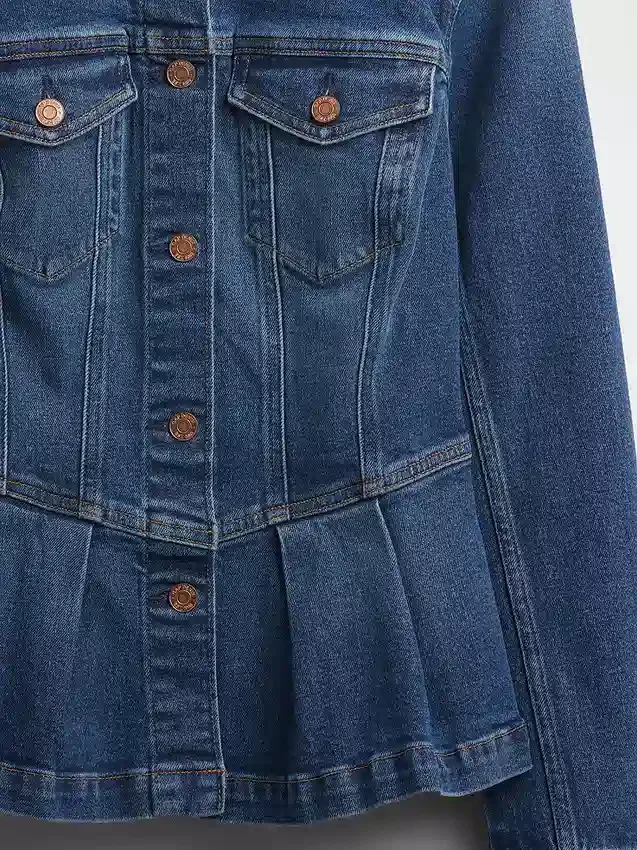 Jeansjacke mit Schößchen