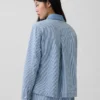 Jeansjacke mit Streifenmuster