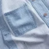 Jeansjacke mit Streifenmuster
