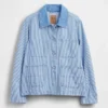 Jeansjacke mit Streifenmuster