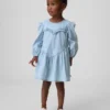 Jeanskleid mit Rüschen und Herzmotiv für Baby & Kleinkind
