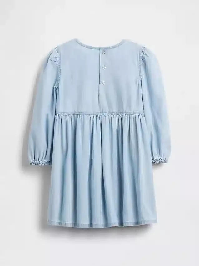 Jeanskleid mit Rüschen und Herzmotiv für Baby & Kleinkind