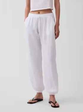 Jogginghose aus Baumwollgaze