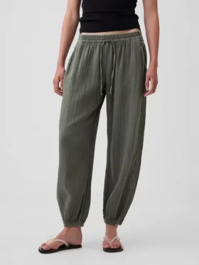 Jogginghose aus Baumwollgaze