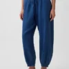 Jogginghose aus Baumwollgaze-Denim im Barrel-Schnitt