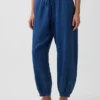 Jogginghose aus Baumwollgaze-Denim im Barrel-Schnitt