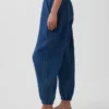 Jogginghose aus Baumwollgaze-Denim im Barrel-Schnitt