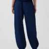 Jogginghose aus Baumwollgaze-Denim im Barrel-Schnitt