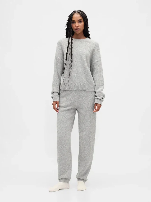 Jogginghose aus CashSoft-Bouclé-Pullover