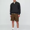Karierte Canvas-Shorts