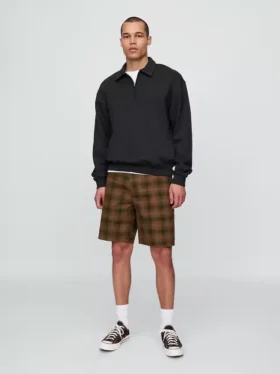 Karierte Canvas-Shorts