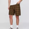 Karierte Canvas-Shorts