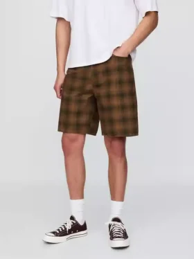 Karierte Canvas-Shorts