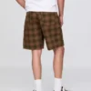 Karierte Canvas-Shorts