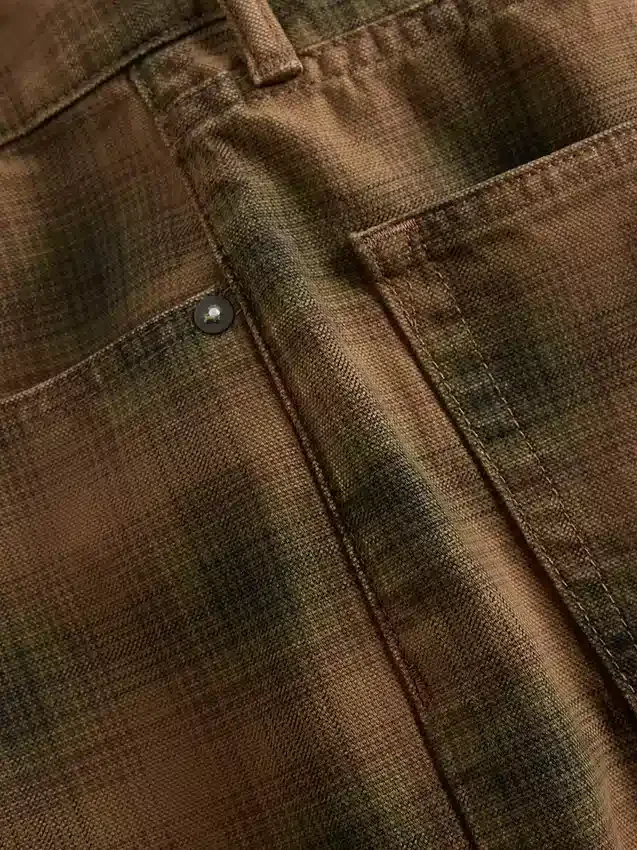 Karierte Canvas-Shorts