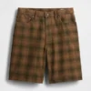 Karierte Canvas-Shorts