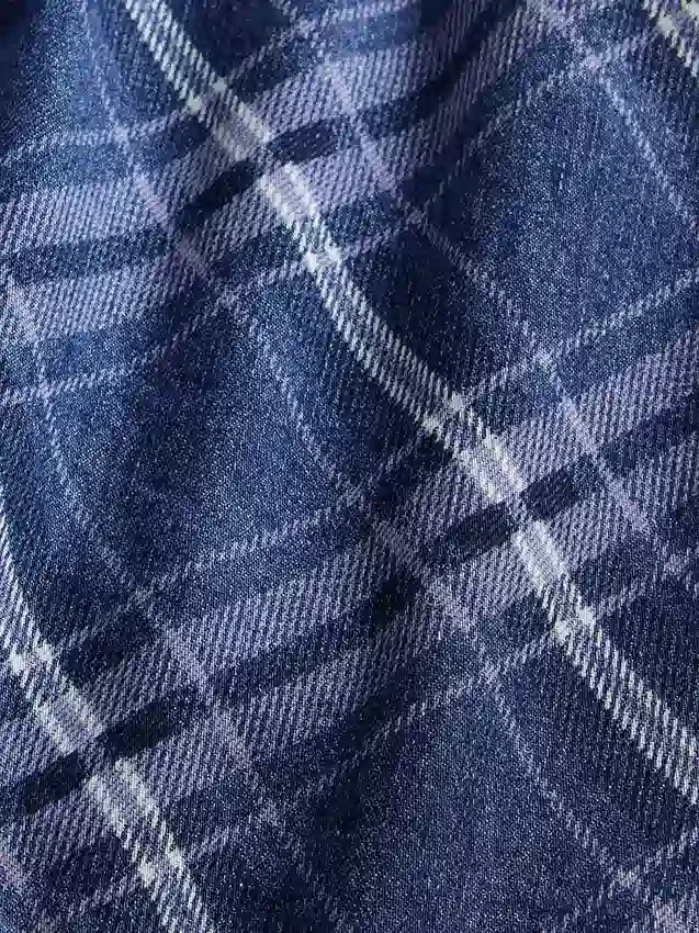 Karierter Jeans-Minirock