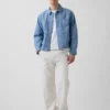 Kastenförmige Chambray-Jacke
