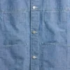 Kastenförmige Chambray-Jacke