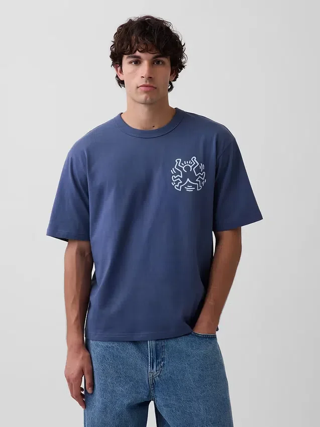 Keith Haring Oversize-T-Shirt mit Grafik