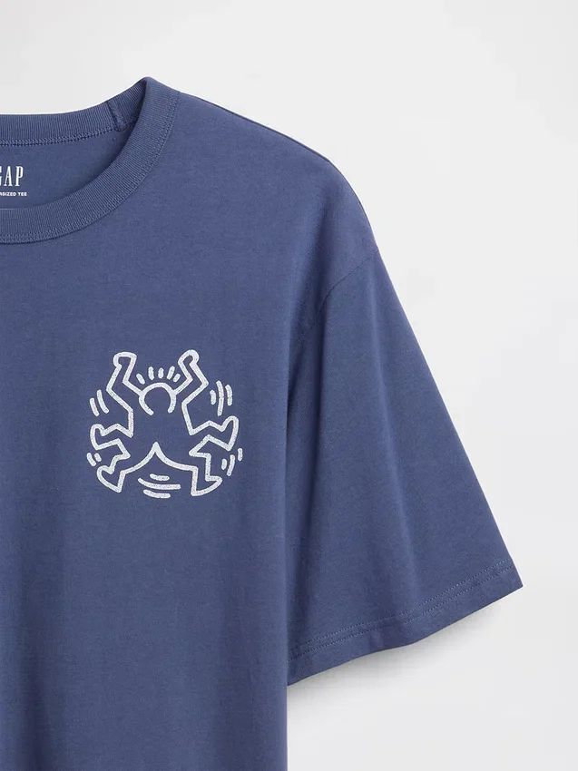 Keith Haring Oversize-T-Shirt mit Grafik