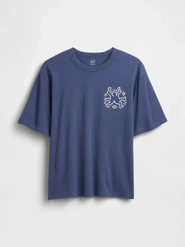Keith Haring Oversize-T-Shirt mit Grafik