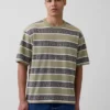 Keith Haring Oversize-T-Shirt mit Streifen
