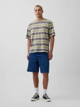 Keith Haring Oversize-T-Shirt mit Streifen