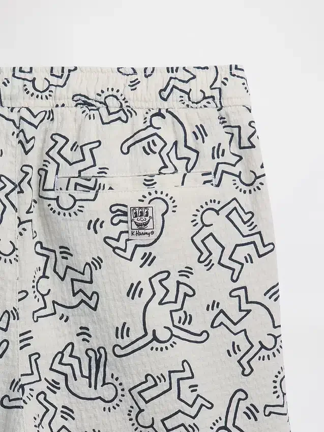Keith Haring strukturierte Easy-Shorts