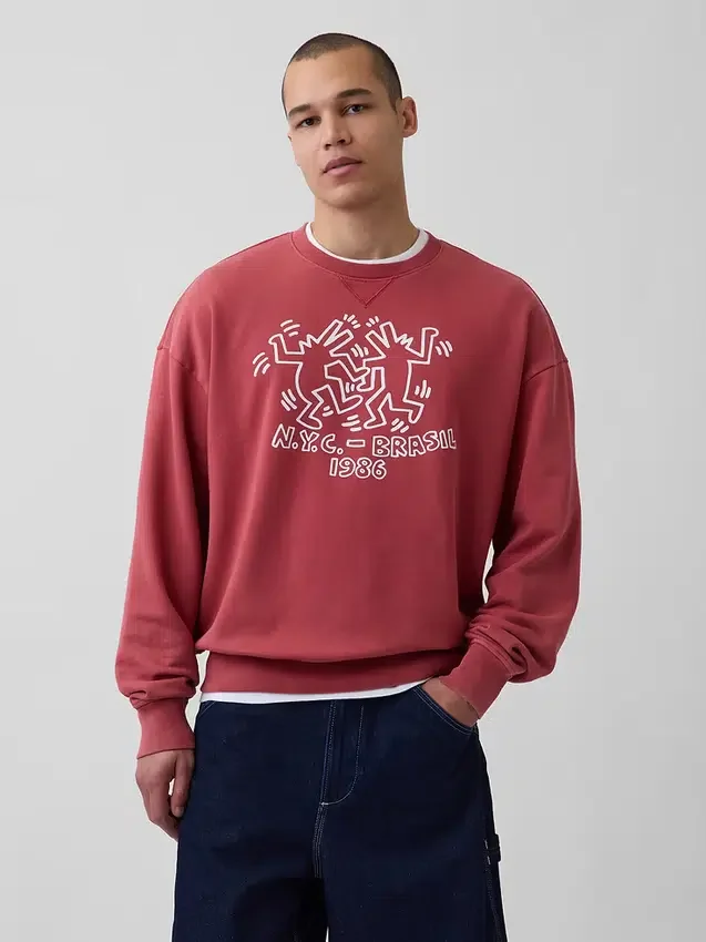 Keith Haring Sweatshirt mit Logo aus schwerem Stoff