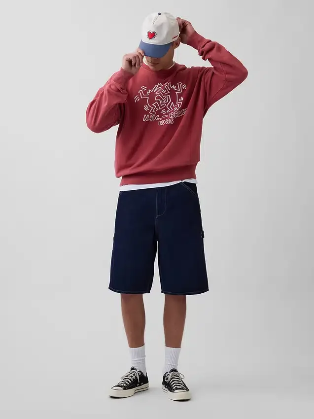 Keith Haring Sweatshirt mit Logo aus schwerem Stoff