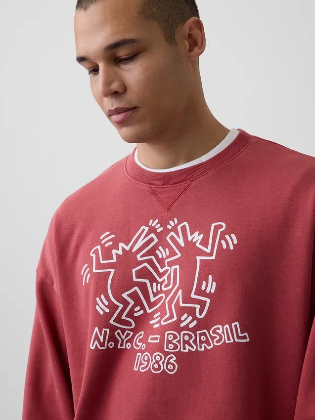 Keith Haring Sweatshirt mit Logo aus schwerem Stoff