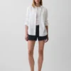Khaki-Shorts mit mittlerer Leibhöhe