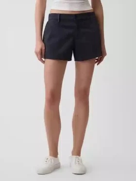 Khaki-Shorts mit mittlerer Leibhöhe