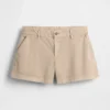 Khaki-Shorts mit mittlerer Leibhöhe