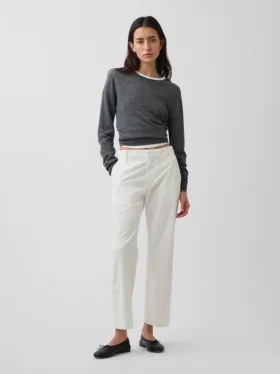 Khakihose mit mittlerer Leibhöhe