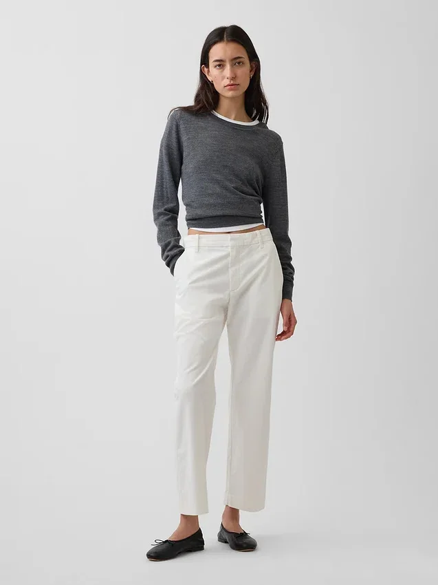 Khakihose mit mittlerer Leibhöhe