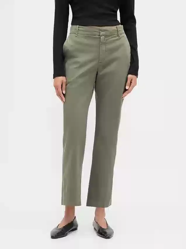 Khakihose mit mittlerer Leibhöhe