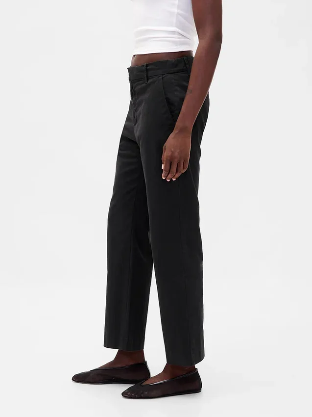 Khakihose mit mittlerer Leibhöhe