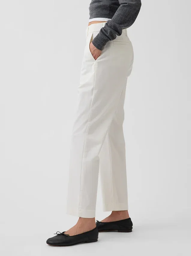 Khakihose mit mittlerer Leibhöhe