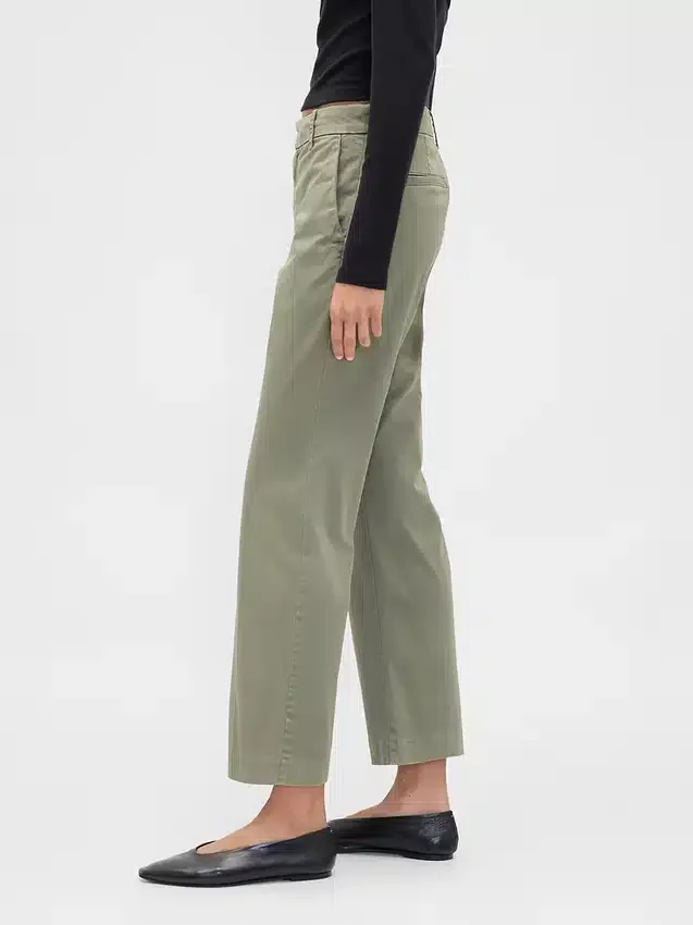Khakihose mit mittlerer Leibhöhe