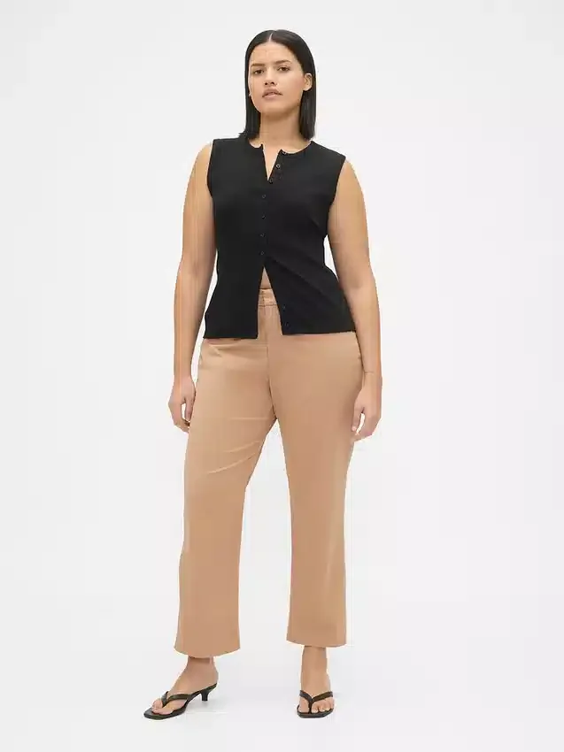 Khakihose mit mittlerer Leibhöhe