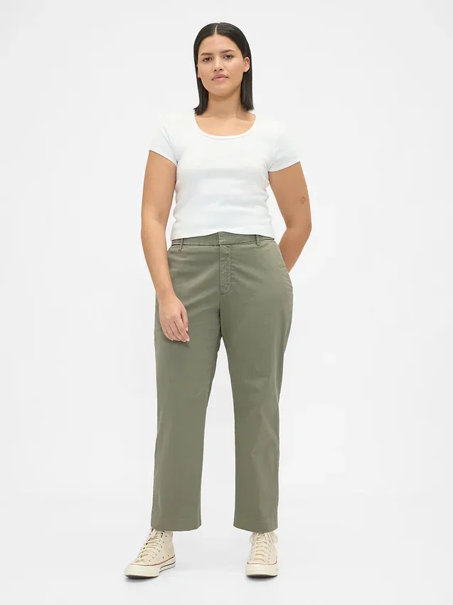 Khakihose mit mittlerer Leibhöhe